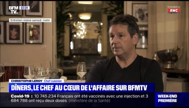 Le chef Christophe Leroy s'est exprimé sur BFM TV dimanche 11 avril