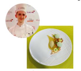Catégorie juniors : Yannis Aube-Vadot du CFA Médéric à Paris - dessert : Adour emoi