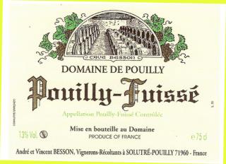 Attention  à ne pas confondre pouilly-fuissé (bourgogne blanc, cépage chardonnay)  et pouilly-fumé ...