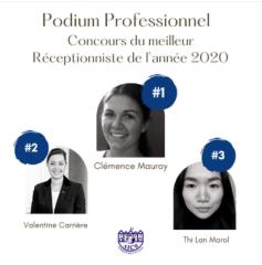le podium professionnel :  Clémence Maury, Valentine Carrière, Thi Lan Marol