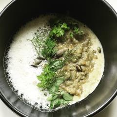 Risotto de frikeh, sarriette et fleur d'oranger