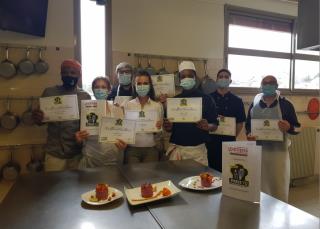 Les apprentis en BP Art de la cuisine et les formateurs
