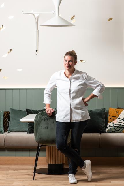 Virginie Giboire au restaurant Racines