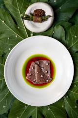 Ventrèche de thon : Une recette de Rodolphe Despagne - Le Christine (Paris)