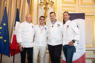 De gauche à droite : Thierry Charrier, Richard Agliata, Arnaud Faye, Romain Besseron