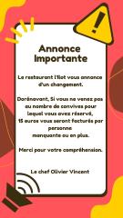 Olivier Vincent, restaurateur à Amboise, a publié ce post sur Facebook début juin. Une décision controversée.