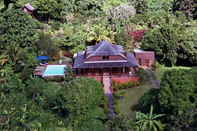 Le Jardin Malanga est situé dans une ancienne bananeraie.