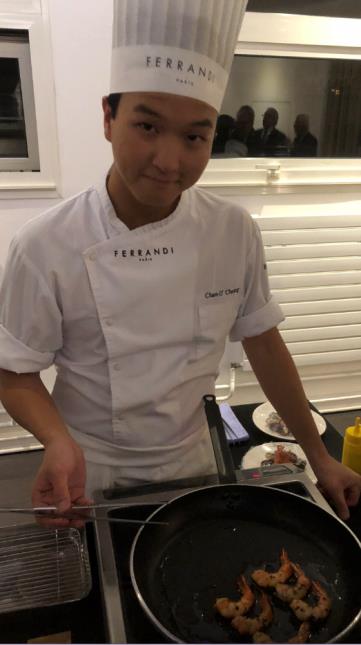 Atelier Gambas snackées au thé noir, condiment betterave au vin rouge