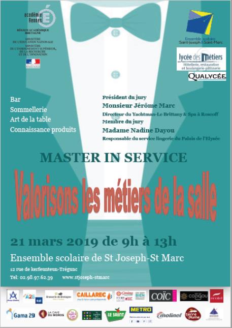 6ème édition du concours « Master in Service » au lycée St-Joseph St-Marc à Trégunc