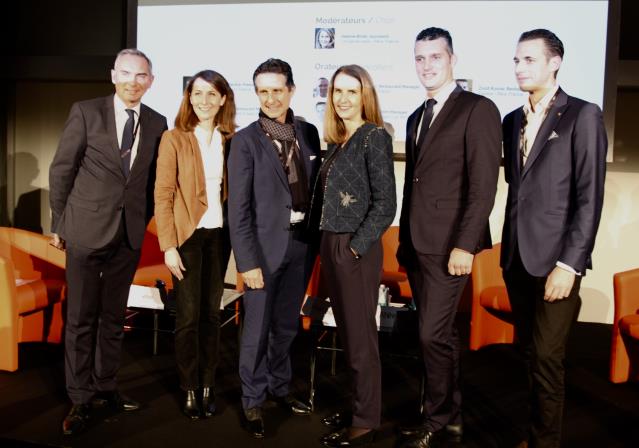 De g. à d. : Christophe Prosper, Hélène Binet, Thierry Di Tullio, Isabelle Boutteville, Zsolt Rusvai et Patrick Meyer. Ces professionnels de la salle ont partagé leur expérience sur l'importance du choix des mots en salle à l'occasion d'une table-ronde au