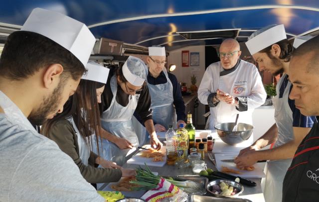 Atelier cuisine encadré par Jean-marie Merly et régis Hillenweck
