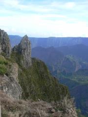 Le cirque de Mafate sur l'Ile de la Réunion.