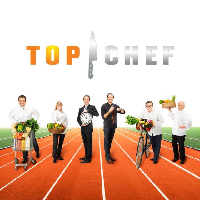Jean-François Piège, Ghislaine Arabian, l'animateur Stéphane Rotenberg, Cyril Lignac, Christian Constant et Thierry Marx.