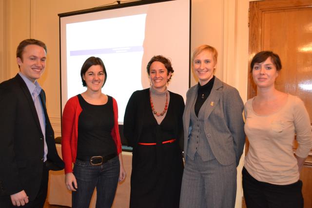 Benjamin Poirier (ECOACT),  Olivia Robert ( OTCP), Marion Rivière ( FTC ), Laetitia Demante ( directrice qualité Crillon), Sarah Dutertre ( OTCP).