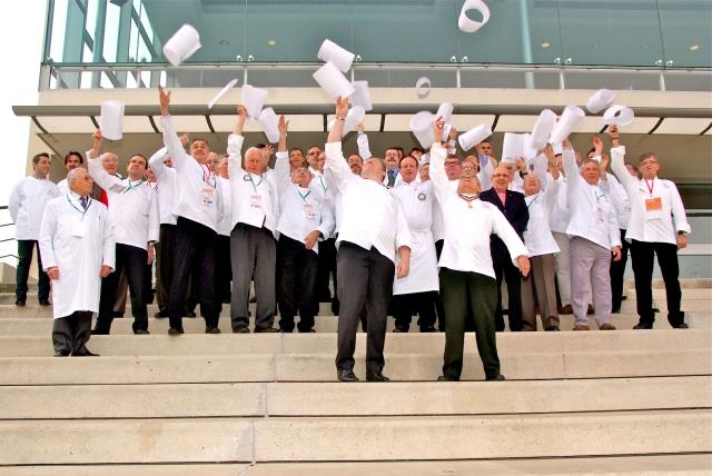 Les chefs présents à la 8e édition du Concours artistique national des métiers de bouche 2012, organisé par l'Association Goût, Avenir Tradition (GAT).