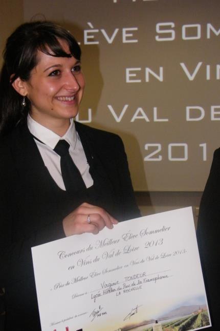 Virginie Tondeur, meilleur élève sommelier en vins de Loire