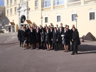 Les élèves et leurs professeurs en voyage pédagogique à Monaco.