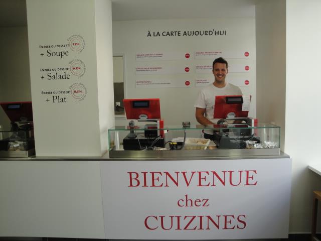 Yann Ferrand, franchisé de l'ouverture Cuizines à Boulogne-Billancourt (92), le 2 septembre.