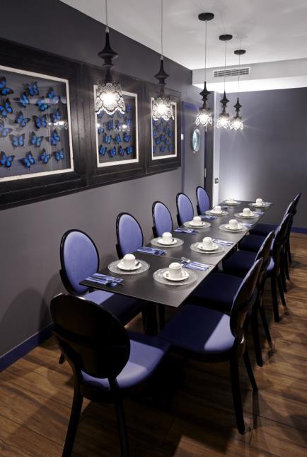 Les tableaux de papillons bleu La partie des objets de décoration qui apportent une touche féminine.