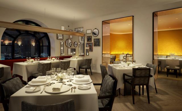 La Book Room, l'une des salles à manger du restaurant Clement.