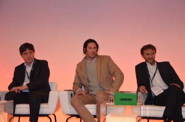 De g à d : Alain Fontaine, président de la commission des Maîtres Restaurateurs au Synhorcat et qui participe au programme, Roger Beaufort (Moulinot Compost et Biogaz) et Stéphan Martinez.