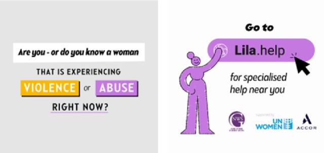 'Êtes-vous ou connaissez-vous une femme qui subit des violences ou des abus en ce moment ? - Consultez le site Lila.help pour trouver une aide spécialisée près de chez vous.'