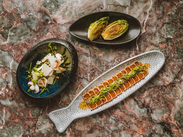 tataki de thon et salade fraîche