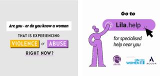 'Êtes-vous ou connaissez-vous une femme qui subit des violences ou des abus en ce moment ? - Consultez le site Lila.help pour trouver une aide spécialisée près de chez vous.'