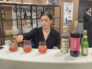 Lou Audureau a rapporté le concours grâce à son cocktail « lime Berry » à base de cognac, crème de...