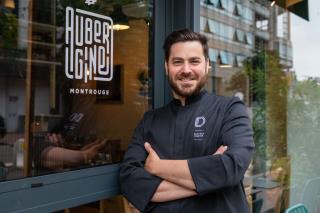 Le chef Damien Després, du restaurant Aubergine & Cie, à Montrouge (Hauts-de-Seine), conviera son...