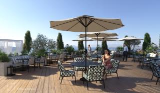 Vue d'architecte du toit terrasse du 1932 Hotel & Spa Cap d'Antibes-MGallery.