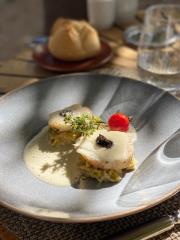 Lotte et caviar d'Aquitaine à La Bastide des Magnans à Vidauban.