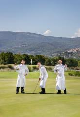 Les chefs de Terre Blanche Hotel : Christophe Schmitt, Jérémie Gressier et André Quentin.