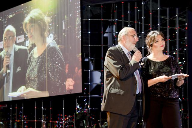 Jean-Pierre Blanc, directeur général de Malongo et Carinne Teyssandier, animatrice de la soirée.