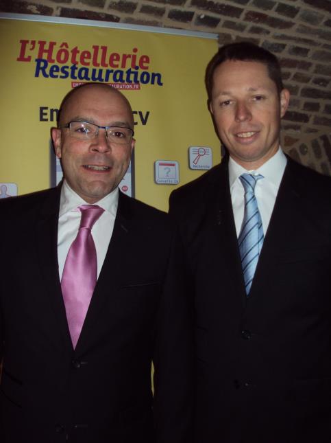 Xavier Levasseur professeur de cuisine et coordinateur de l'événement et Alexandre Copin RH du Fouquet's