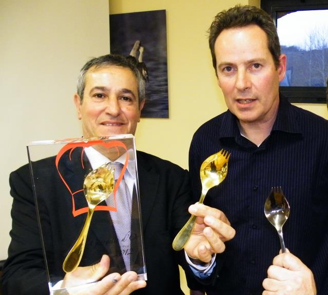 Bernard Garcia (à gauche), président de l'UMIH 09, et Jean-Louis Orengo, inventeur de la « Georgette »