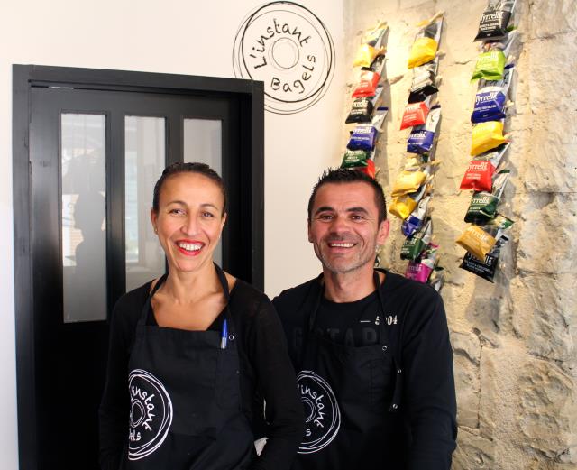 Naïma et Raphaël Le Lubois ont eu l'idée des bagels après une échappée à Londres et Paris.