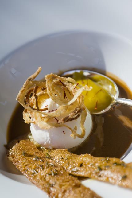 La bouillabaisse borgne de Mathias Dandine : oeuf poché, brandade et aïoli