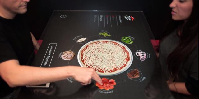 La table interactive de Pizza Hut, une innovation attendue.