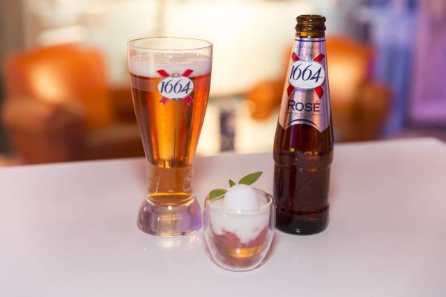 Gelée de bière à la 1664 rosé