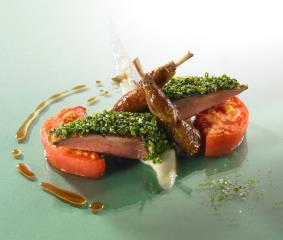 Recette de Thomas L'Hérisson, Auberge Saint Jean à Saint-Jean de Blaignac (33) : Suprêmes de pigeon...
