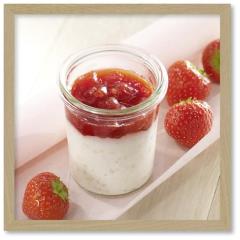 Un nouveau dessert Boco de la carte printemps-été : Riz au lait et fraises.