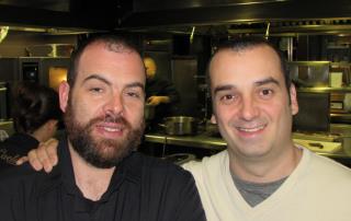 Romain Fornell (à droite) avec son chef pâtissier Miguel Costa