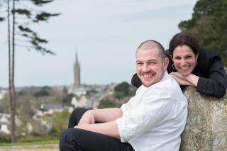 Jérémie Le Calvez et Jessica Chelala posent une étoile sur Saint-Pol de Léon