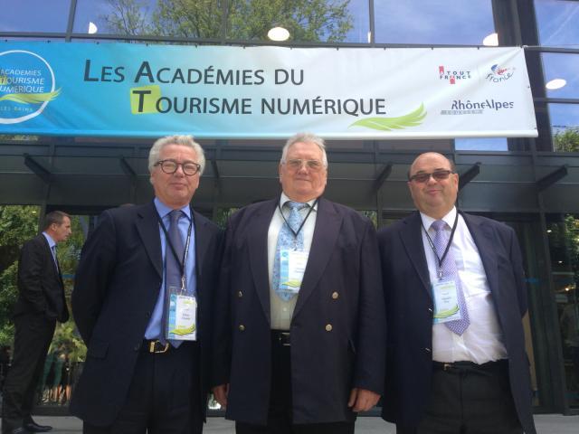De g à d : Didier Chenet, Claude Daumas et Gérard Guy la semaine dernière à Aix-les-Bains.