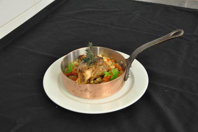 Jarrêt d'agneau braisé.