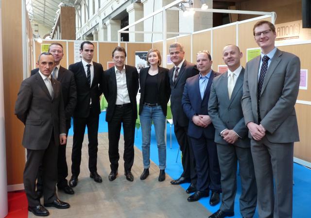 Quelques professionnels de la salle (de gche à dte) : Stéphane Trapier ( La tour d'Argent), Charles-Henri Moec (Le Meurice), Christian David ( Le Grand Véfour), Anne Legrain (designer graphique sépcialisé service en salle), Denis Courtiade (Plaza Athénée)