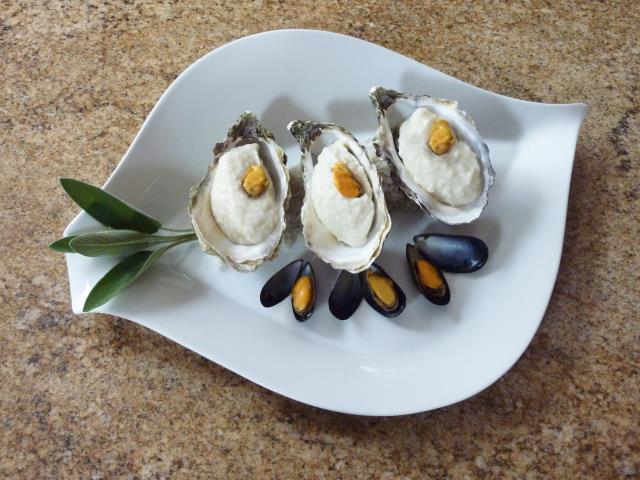 Mousse d'huîtres et moules