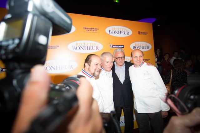 Gilles Goujon, Christian Têtedoie, Alain Ducasse et Eric Briffard.