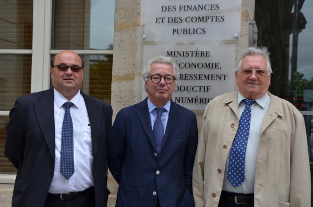 Les co-présidents du GNI à leur sortie de Bercy.